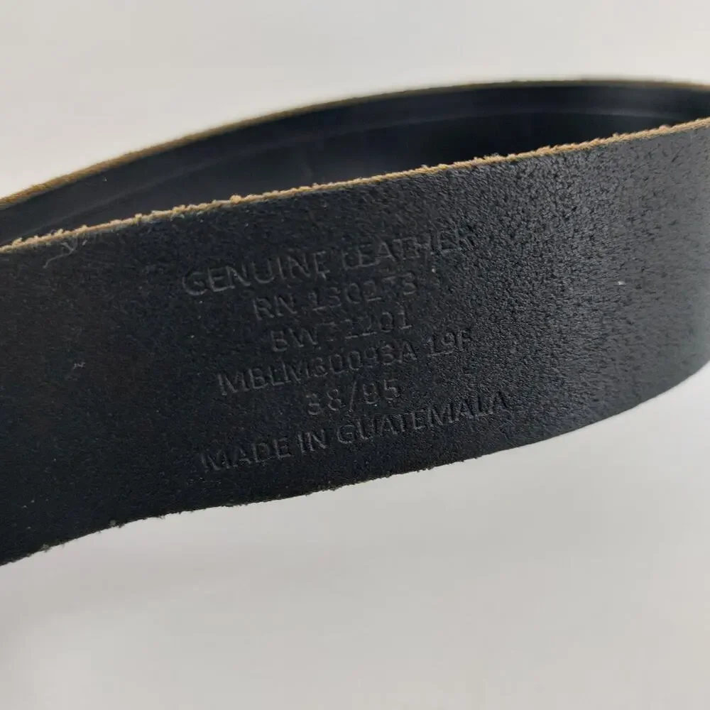 Wrangler Black Genuine Leather Belt Size 38/95